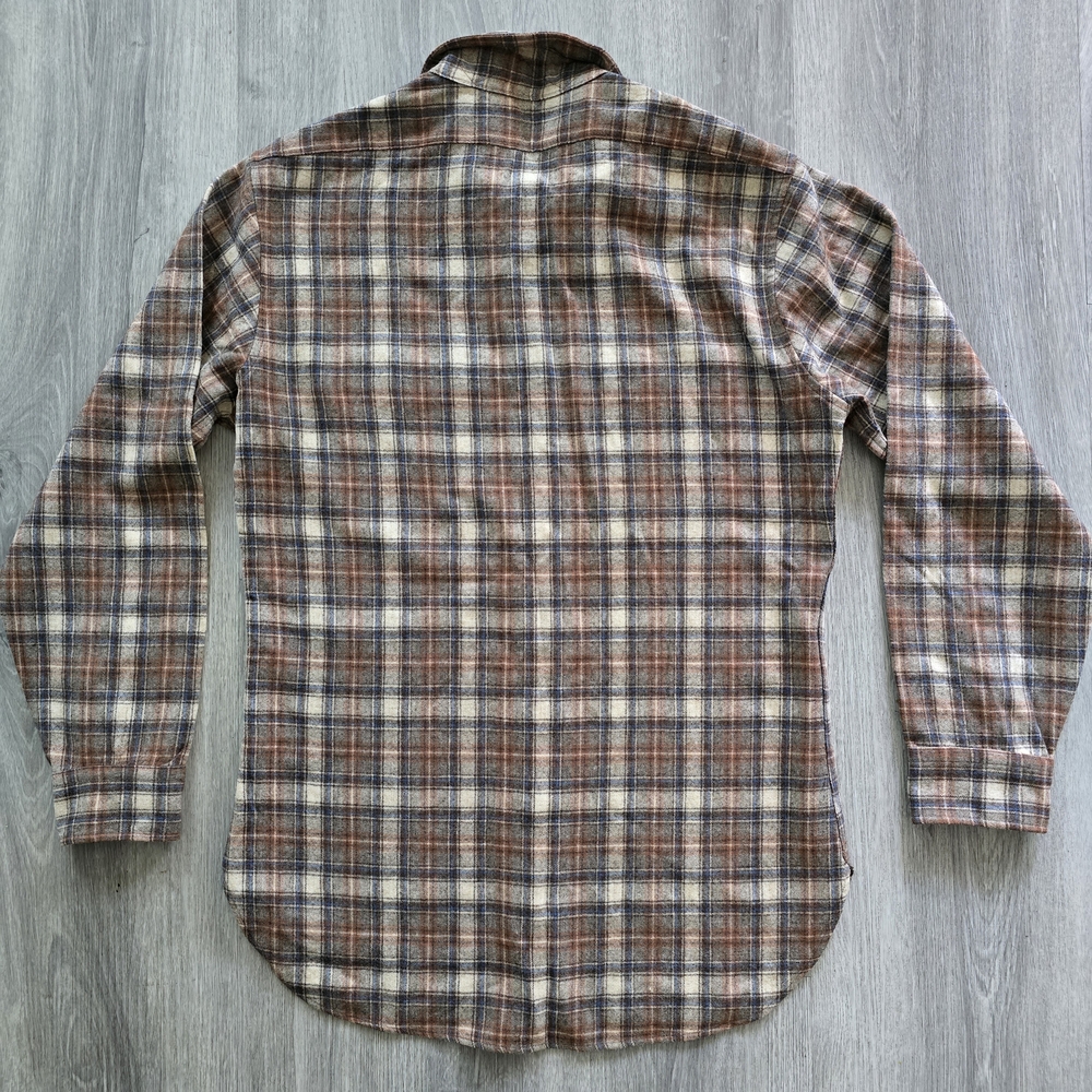 Pendleton Brown And Cream Plaid Button Down Shirt - image 3